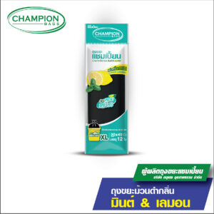 ถุงขยะแบบม้วนดำ กลิ่นมินต์&เลมอน ช่วยกลบกลิ่นขยะ